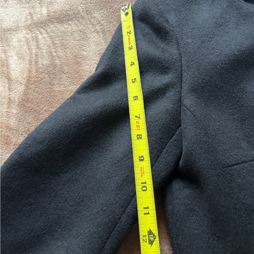 DKNY Asymmetrical Wool Walker Coat Black S - Picture 15 of 16